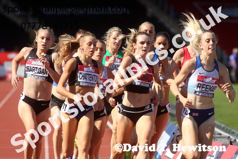 Womens 1500 metres, 2019 Muller British Championships, Alexander Stadium, Birmingham. Photo: David T. Hewitson/Sports for All Pics